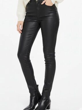 NWT Zara High Waist Skinny Faux Leather Pants 8